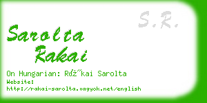 sarolta rakai business card